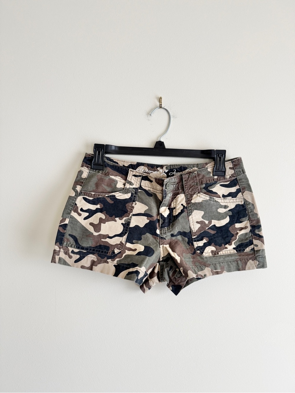 Rare Vintage Y2K Arizona Jean Company Camo Shorts Size 3 Camouflage Utility